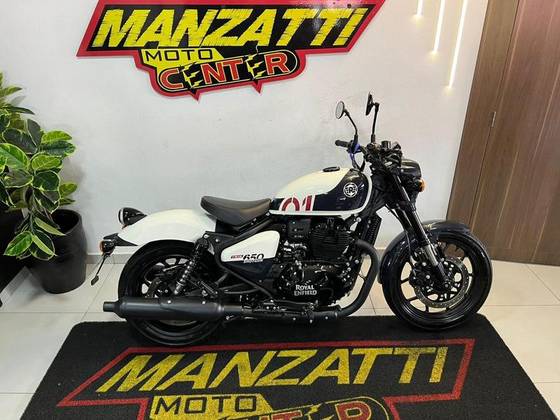 ROYAL ENFIELD SHOTGUN 650 STENCIL WHITE 